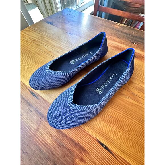 Rothy’s Women's 8 “The Flat” Birdseye in Blue Cobalt Round Toe - Picture 1 of 9